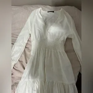 Zara Dresses Zara White Smocked Dress Poshmark